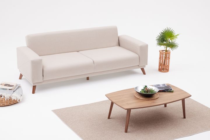 Lego 3-Zitsbank met slaapfunctie, Creme