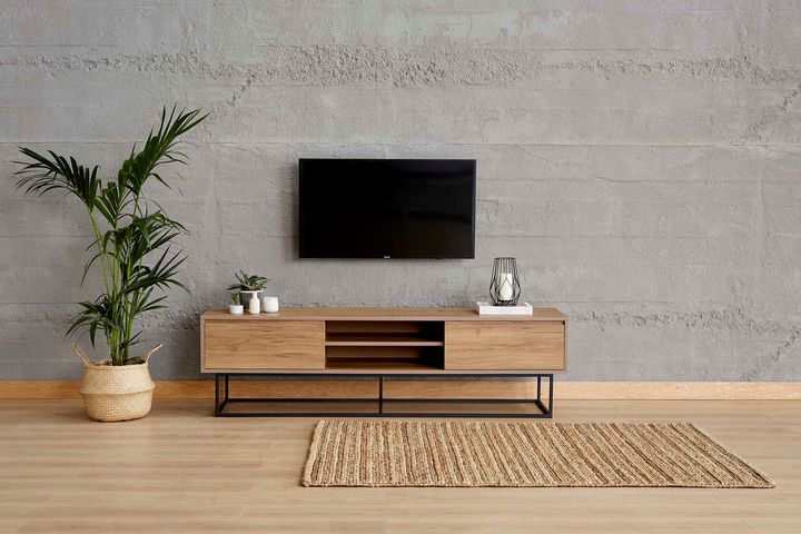 Laxus Wide TV Unit, Wood