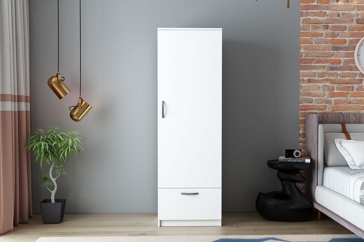 Santa Kledingkast met 1 Deur, Wit