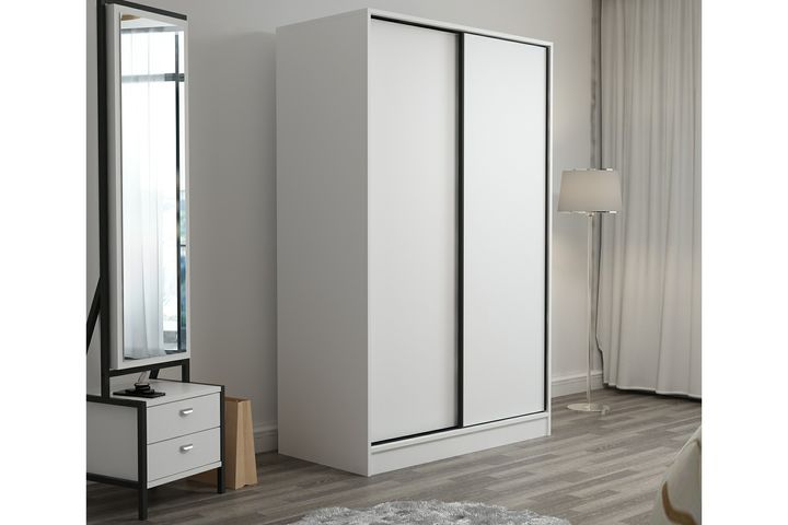 Medway Tideway Kledingkast met Schuifdeuren, 210 cm, Wit
