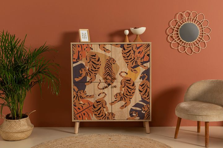 Tigris Multifunctionele Kast met Houten Poten