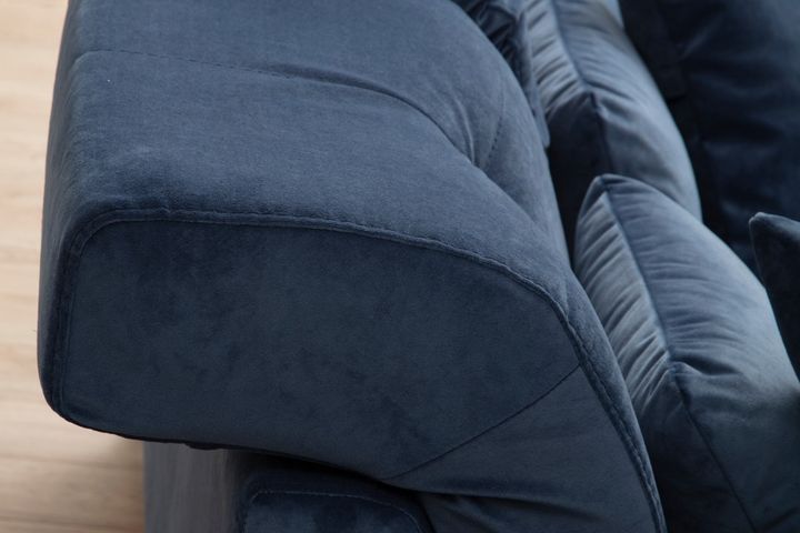 Frido Hoekbank Rechts, Blauw, Stof kan veranderd worden