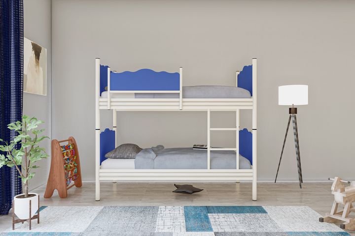 Blatt Stapelbed, 90x190 cm, Blauw
