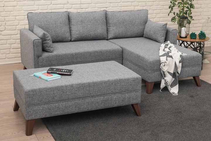 Bella Soft Mini Hoekbank Rechts, Grijs