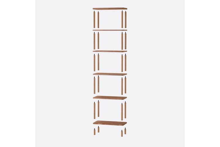 Maya Classic 6 Shelf Bookcase, 171 cm, Oak
