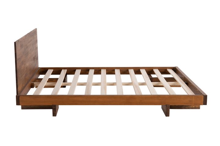 Luna Patna Houten Bedframe, 140x200 cm, Walnoot