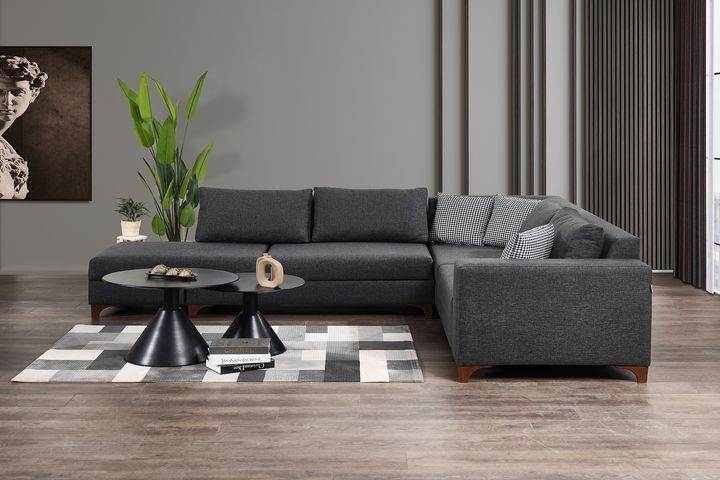 Masse Hoekbank Links, Antraciet