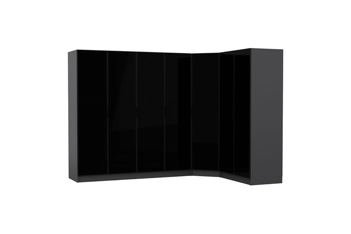 Medway Tideway Kledingkast met 7 Deuren, Antraciet en Zwart