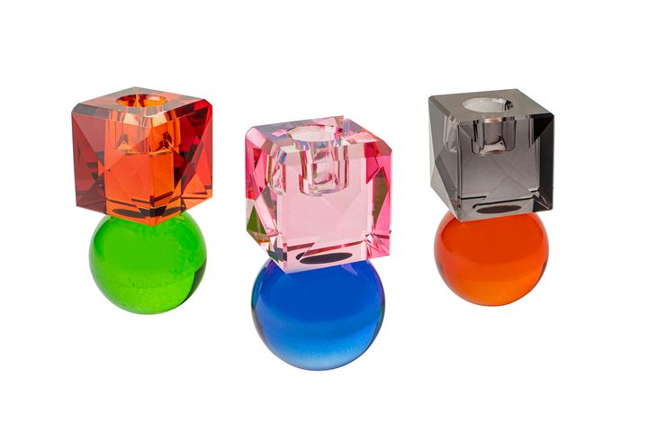 Moena Sparkle Kandelaar, Oranje en Groen, 07