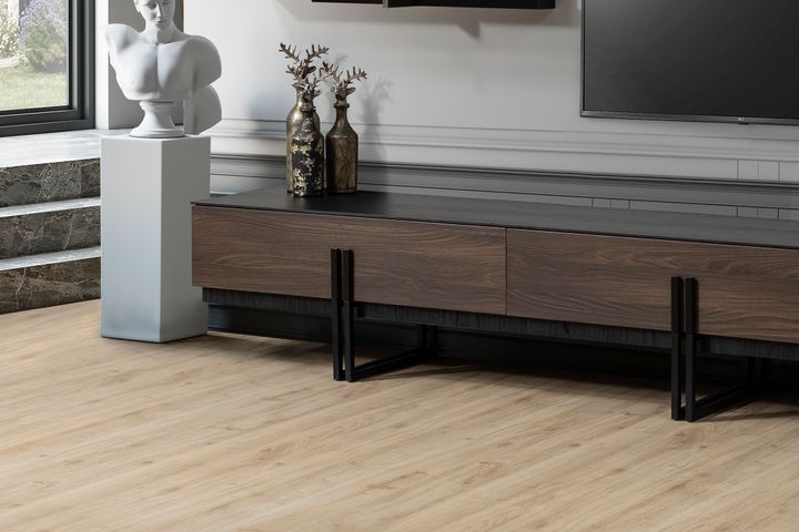 Line TV-Meubel, Walnoot & Zwart