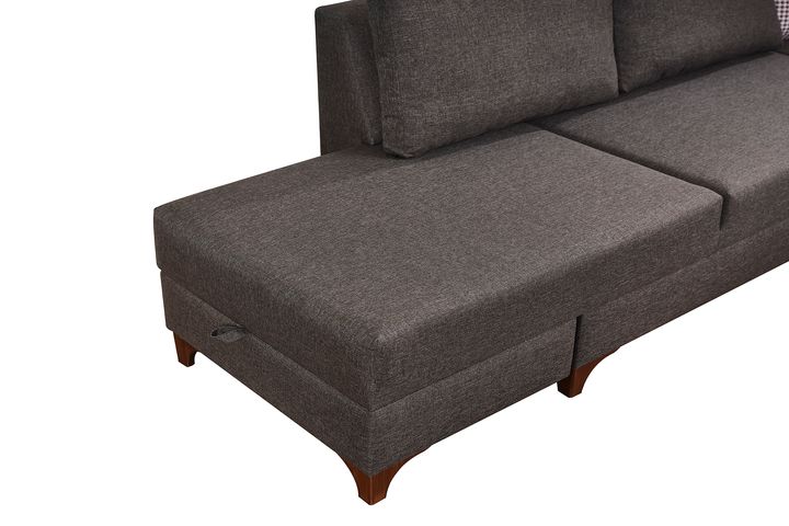 Masse Hoekbank Links, Bruin