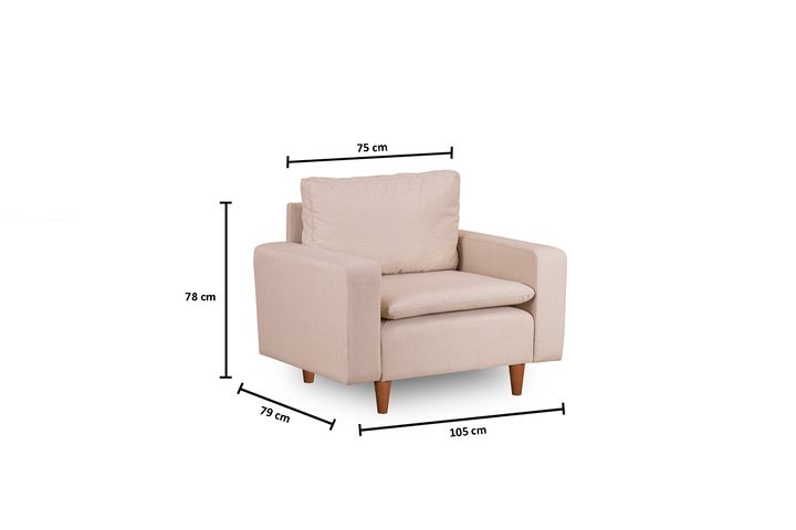 Pafu Lungo Fauteuil, Creme