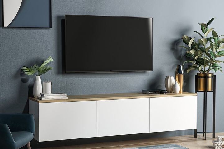 Neon TV Unit, 160 cm, White