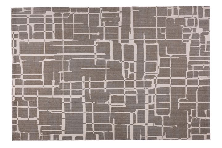 Nishi Maschinenteppich, 80x150 cm, Grau