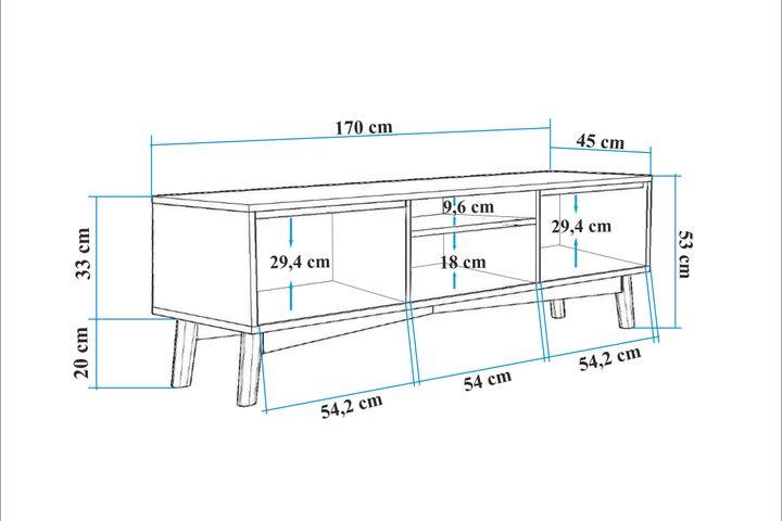 Vina TV-Meubel, Pijnboom