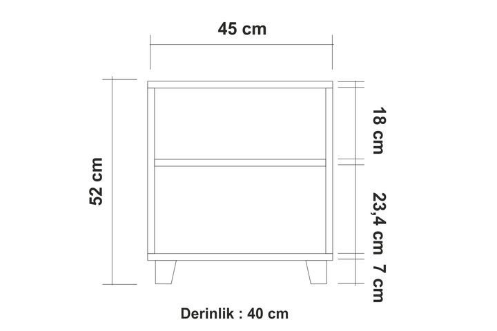 Leva Forest Nachtkastje, Pijnboom