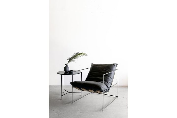 Sohomanje Franklin Echtleren Fauteuil, Zwart