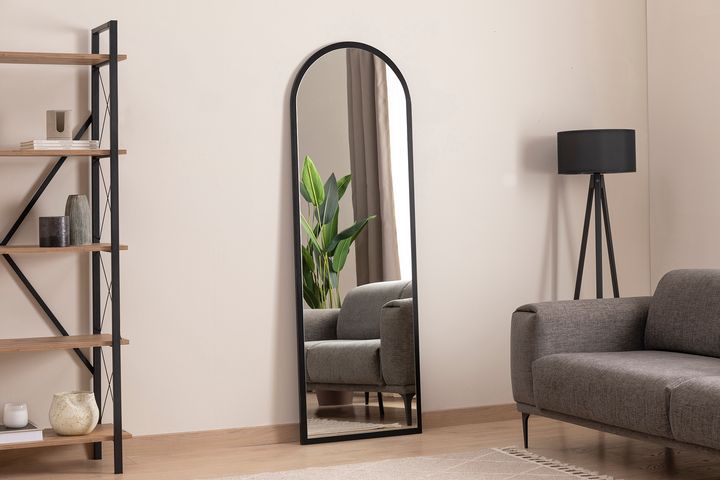 Konigssee Wall Mirror, 60 x 180 cm, Black