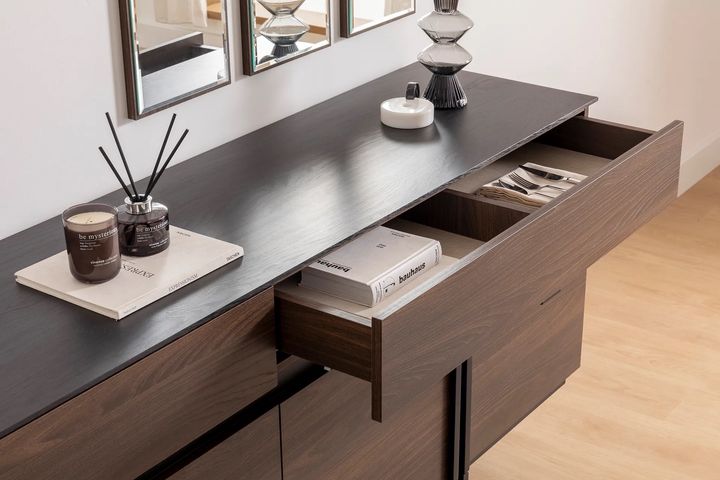 Lite Console En Spiegel, Antraciet