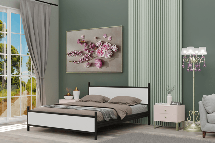 Star Bedframe, 160x200 cm, Wit