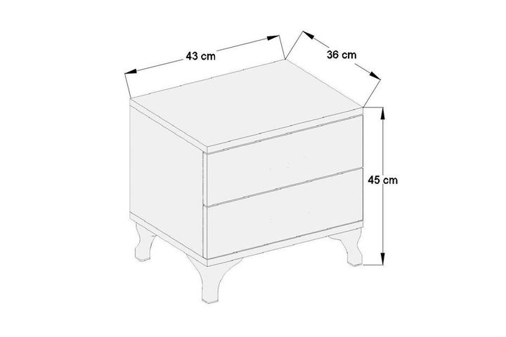 Reno Nachtkastje met 2 Lades