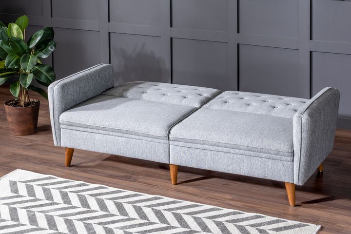 Terra Three Seater Sofa Bed, Fabric in Grey