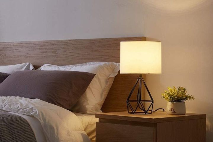 Diamond Tafellamp, Creme en Zwart