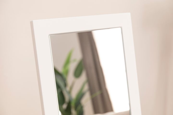 Wood Modernee Staande Spiegel, 140x40 cm, Wit