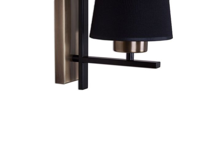High Wall Light, Black & Brass