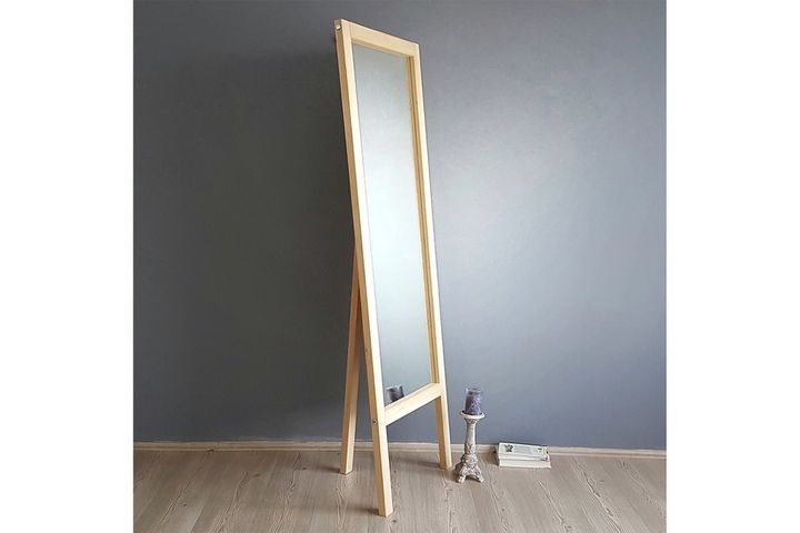 Easel Full Length Mirror, Oak