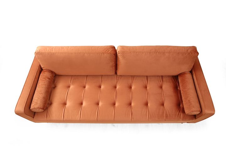 Rome Three Seater Sofa, Burnt Orange