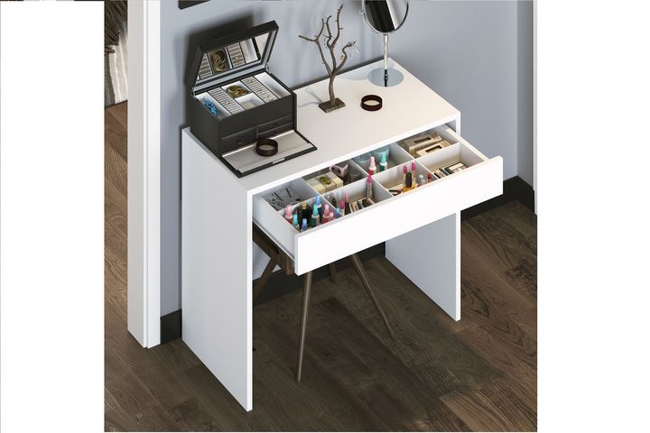 Aria Novella Make-up Tafel met Lades, Wit