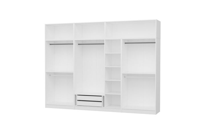 Medway Tideway Kledingkast met 7 Deuren en Bovenkast, Wit