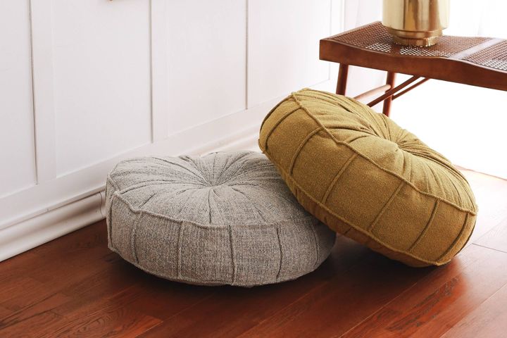 Junia Vintage Vloerkussen, Grijs