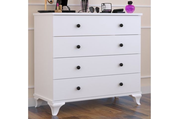 Linette Ladekast met 4 Lades, Wit