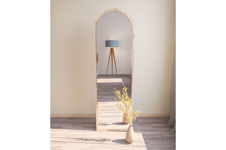 Mone Ovale Staande Spiegel, 160x50 cm, Natuurlijke Kleur