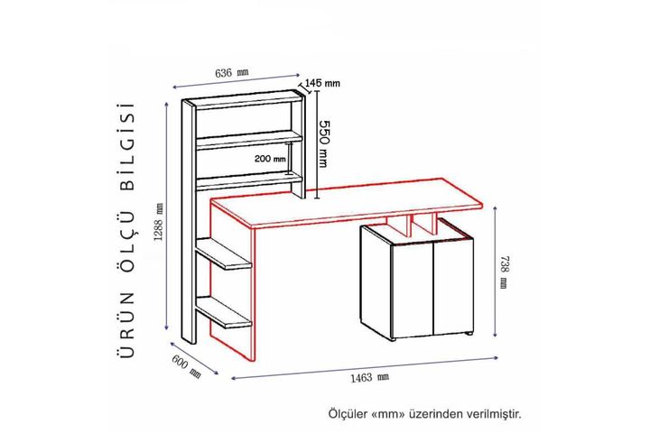Arnetti Costa Brava Bureau, Walnoot en Antraciet