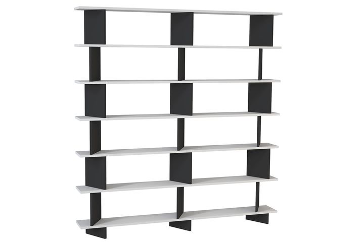 Inverno Azure Bookcase, 191 cm, White & Anthracite