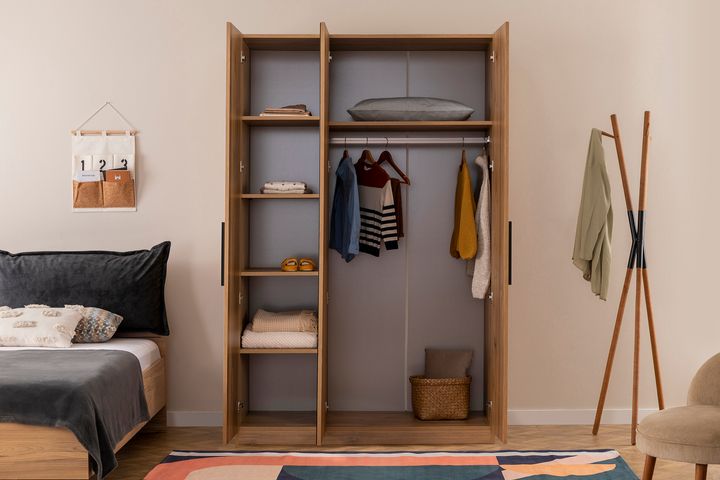 Ety Kledingkast met 3 Deuren en Spiegel