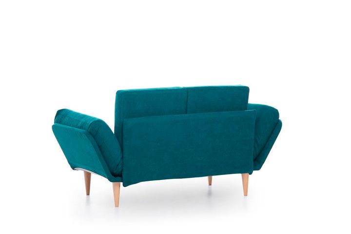 Futon Nina 2-Zitsbank, Groenblauw