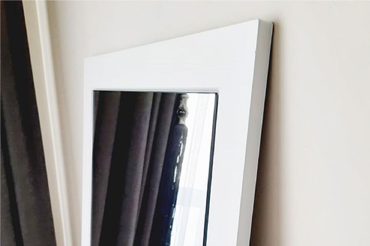 Wood Rechthoekige Staande Spiegel, 140x60 cm, Wit
