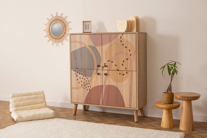 Form Multifunctionele Kast met Houten Poten