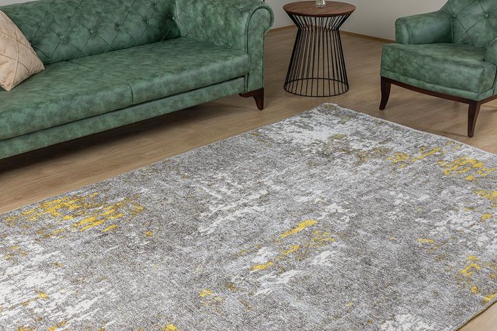 Moretti Dubbelzijdig Tapijt, 77x300 cm, Geel