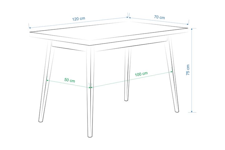 Vilinze Avanos Tafel, Wit & Antraciet