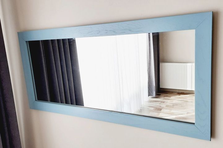 Wood Rechthoekige Staande Spiegel, 130x60 cm, Groen