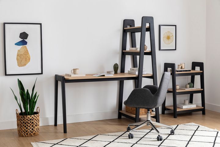 Noma Bureau met Boekenrek, Eike