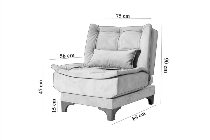 Kelly Fauteuil, Antraciet