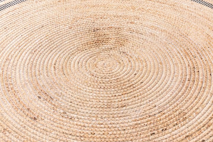 Wit Woven Jute Rug, 80 x 80 cm, Natural