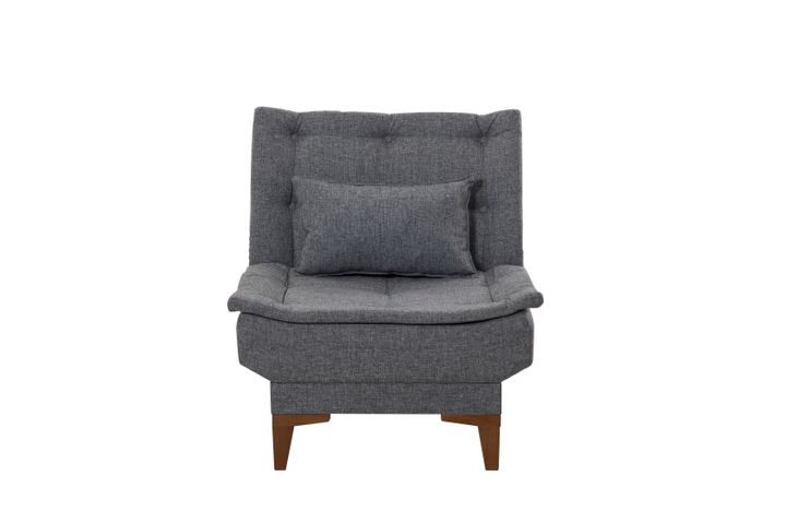 Kelly Fauteuil In Linnen Stof, Donkergrijs