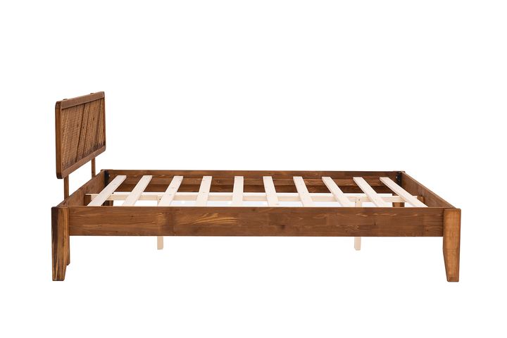 Isabelya Double Bed, 140 x 200 cm, Walnut | Vivense London